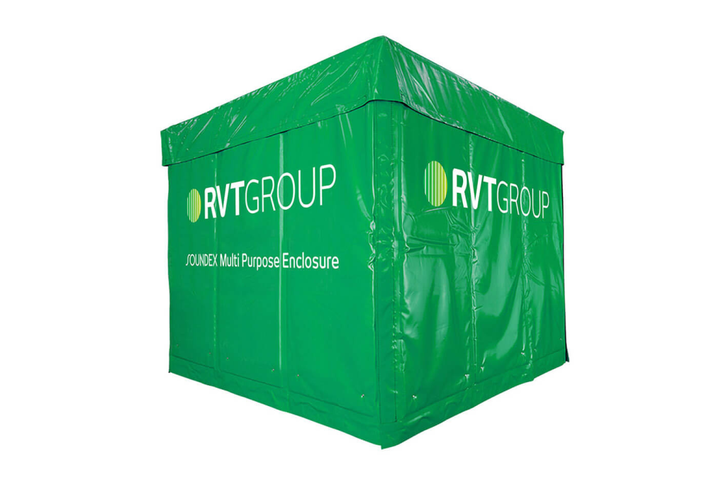 Green RVT SOUNDEX Multi Purpose Enclosure on a white background