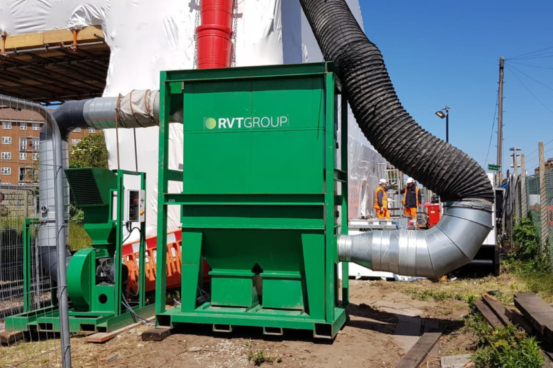 large scale LEV for abrasive blasting
