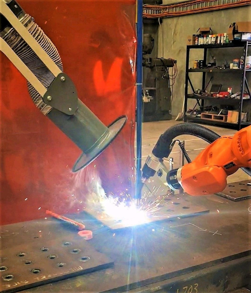 Carousel 2 - RAVEX® Mobile Welding Fume Station extraction welding fume at the source to protect workers nearby