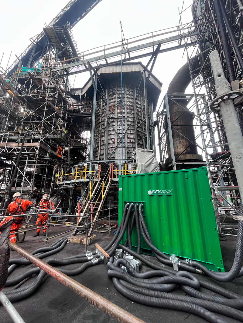 Carousel 2 - The D1200 is a high-pressure dust and fume extraction system with 8 extraction ports supporting a UK oil refinery project