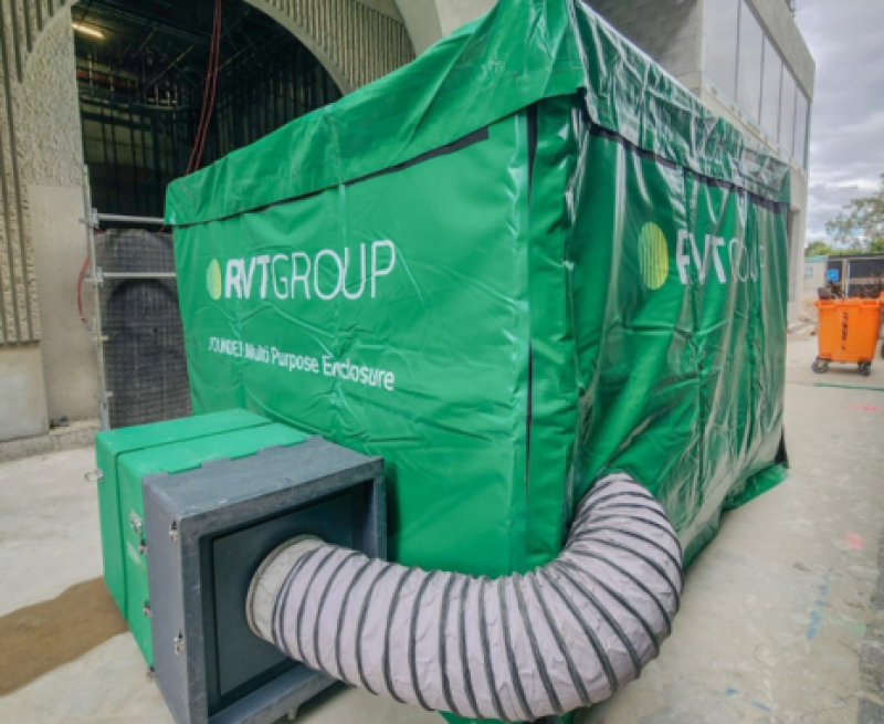 RVT SOUNDEX multi purpose acoustic enclosure with ducting on site