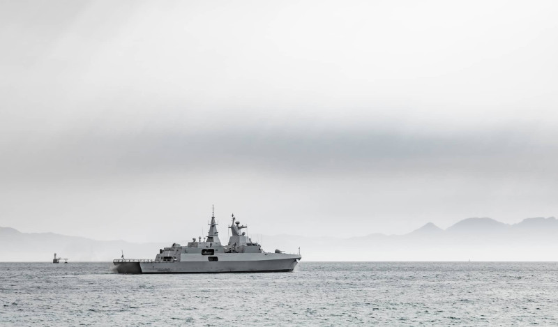 Naval vessel at sea